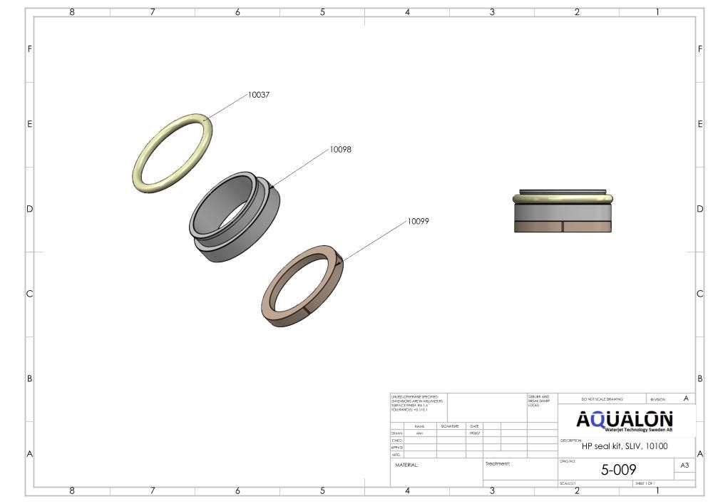Drawing of hp seal 10100