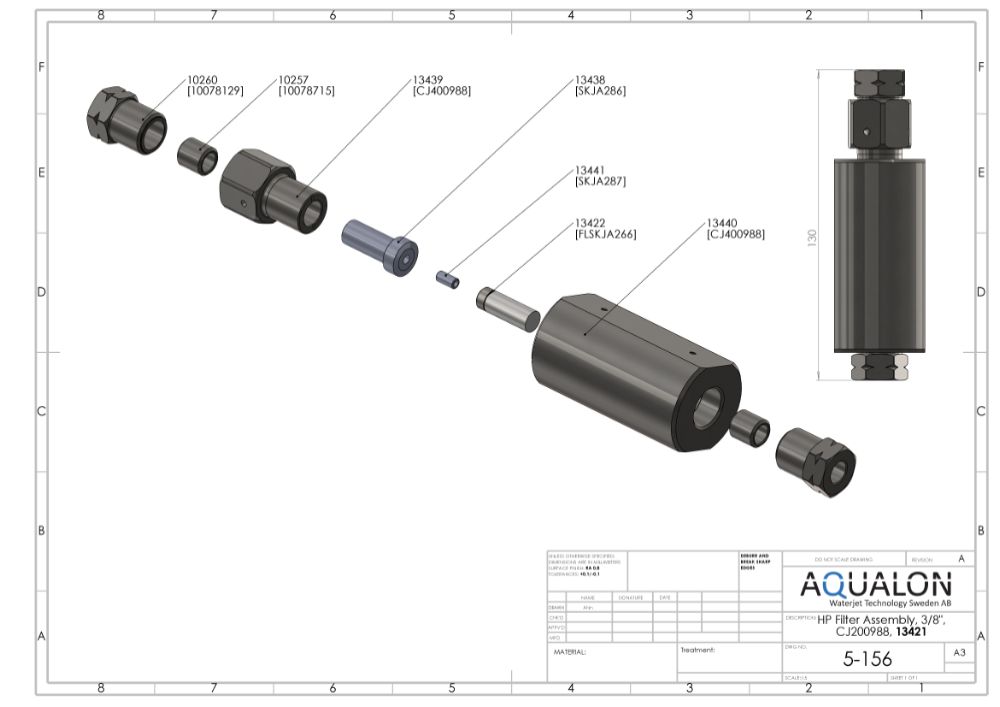 HP Filter Assembly, 3/8", CJ200988 view 2