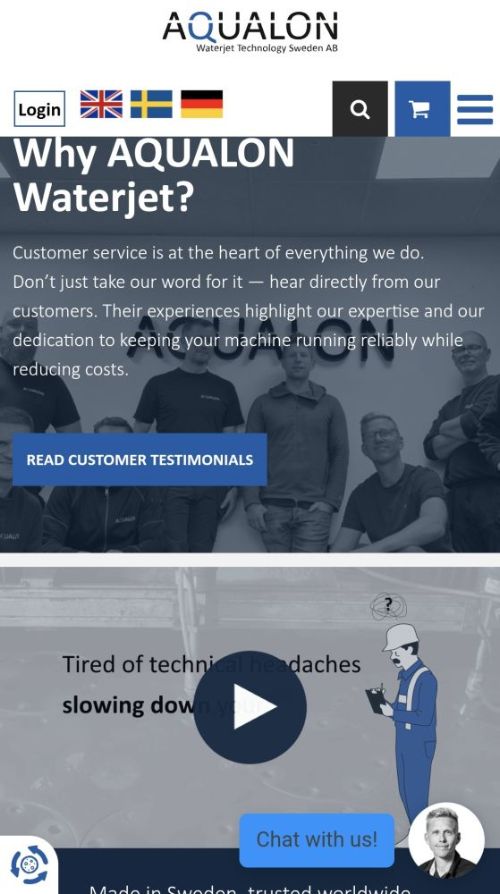 AQUALON now offers live chat